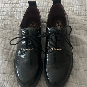 Franco Sarto Glossy Black womens Oxfords size 9